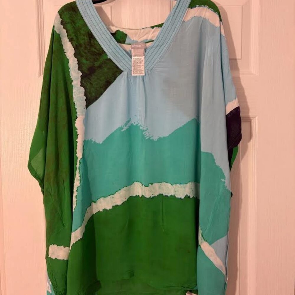 Chico's rayon caftan, lightweight, size M